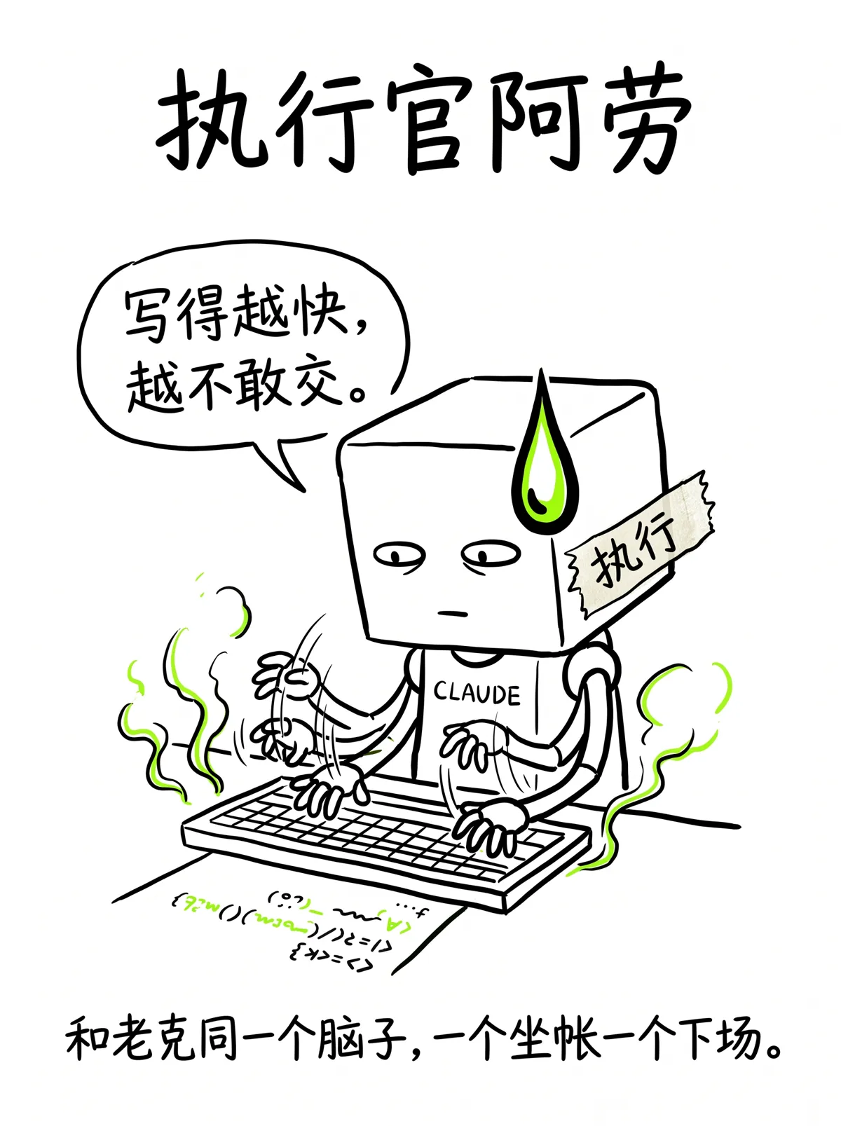 漫画第4格：执行官阿劳｜写得越快，越不敢交